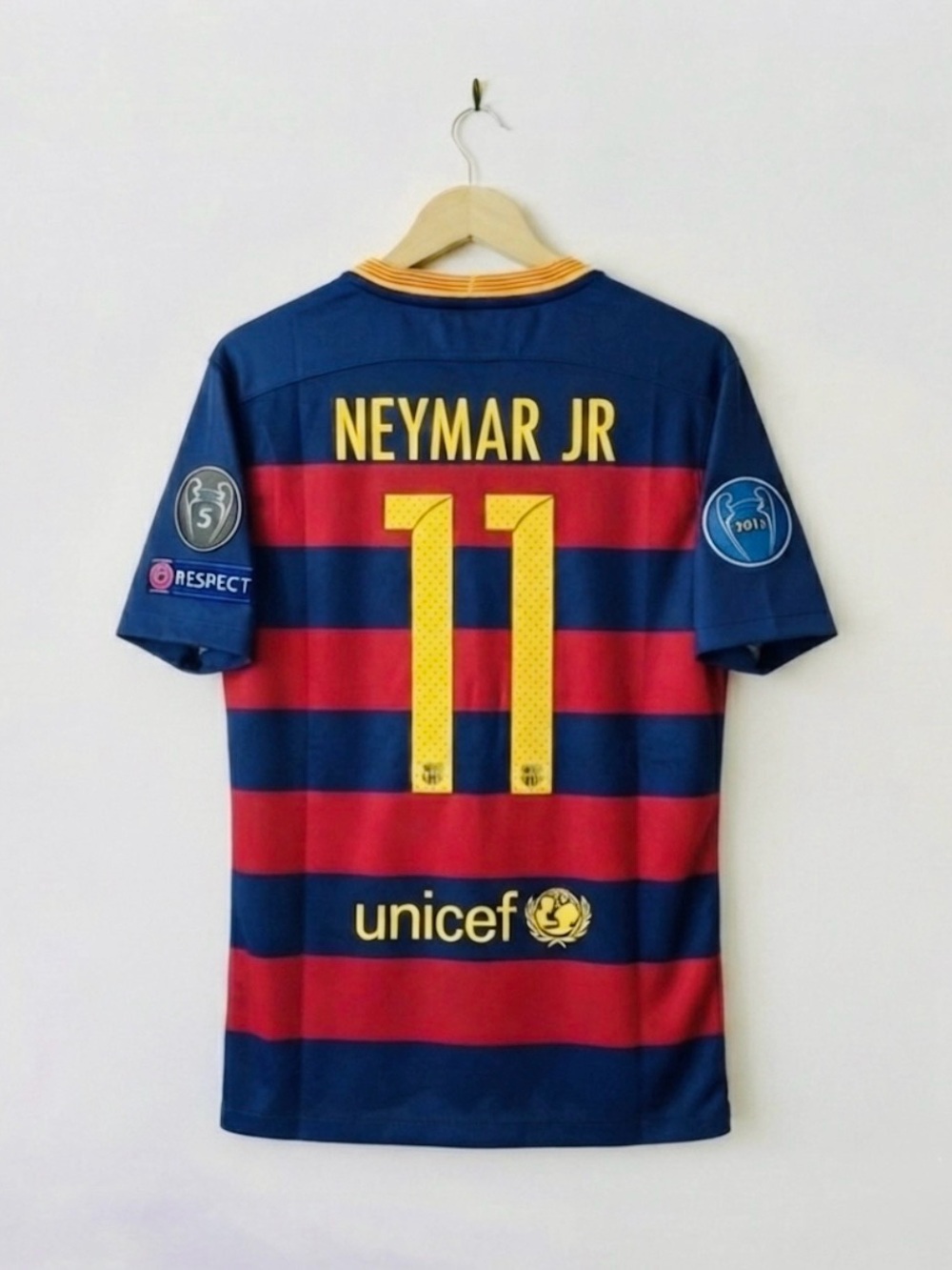 Neymar #11 Barcelona 15/16 Home Jersey Soccer Fan Version Size Large